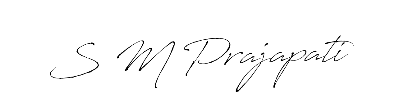 Use a signature maker to create a handwritten signature online. With this signature software, you can design (Antro_Vectra) your own signature for name S M Prajapati. S M Prajapati signature style 6 images and pictures png