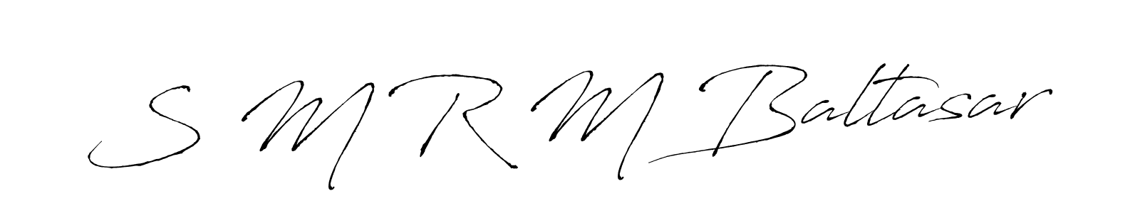 How to make S M R M Baltasar name signature. Use Antro_Vectra style for creating short signs online. This is the latest handwritten sign. S M R M Baltasar signature style 6 images and pictures png