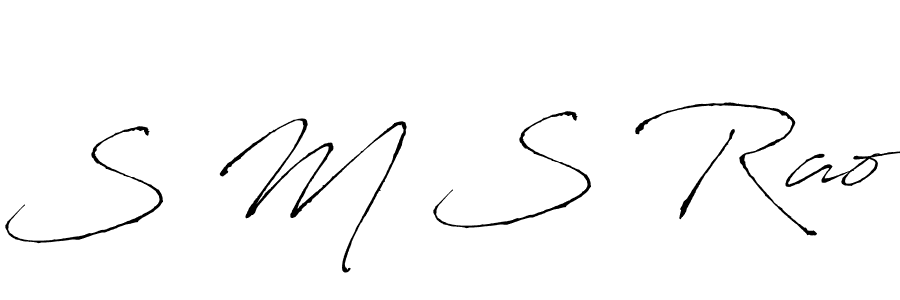 Use a signature maker to create a handwritten signature online. With this signature software, you can design (Antro_Vectra) your own signature for name S M S Rao. S M S Rao signature style 6 images and pictures png