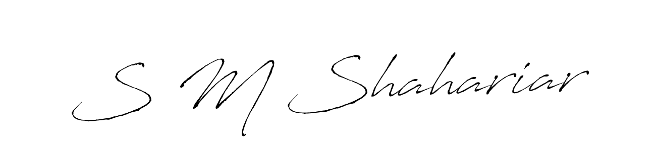 Also we have S M Shahariar name is the best signature style. Create professional handwritten signature collection using Antro_Vectra autograph style. S M Shahariar signature style 6 images and pictures png