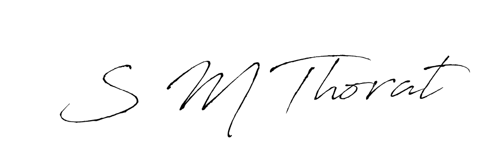 Also we have S M Thorat name is the best signature style. Create professional handwritten signature collection using Antro_Vectra autograph style. S M Thorat signature style 6 images and pictures png