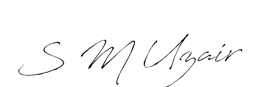 This is the best signature style for the S M Uzair name. Also you like these signature font (Antro_Vectra). Mix name signature. S M Uzair signature style 6 images and pictures png