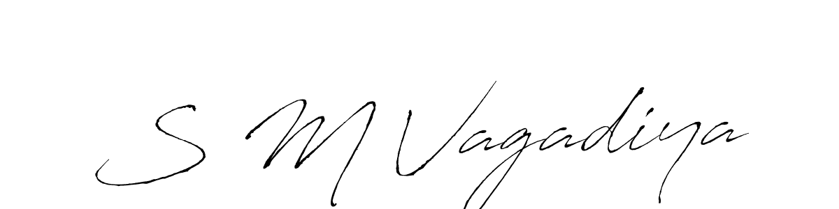 if you are searching for the best signature style for your name S M Vagadiya. so please give up your signature search. here we have designed multiple signature styles  using Antro_Vectra. S M Vagadiya signature style 6 images and pictures png