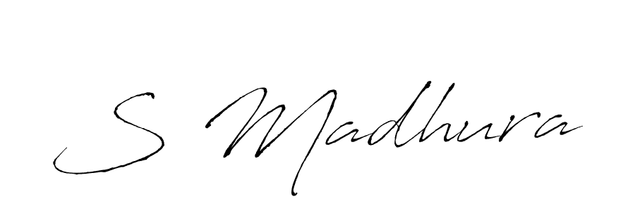 Antro_Vectra is a professional signature style that is perfect for those who want to add a touch of class to their signature. It is also a great choice for those who want to make their signature more unique. Get S Madhura name to fancy signature for free. S Madhura signature style 6 images and pictures png