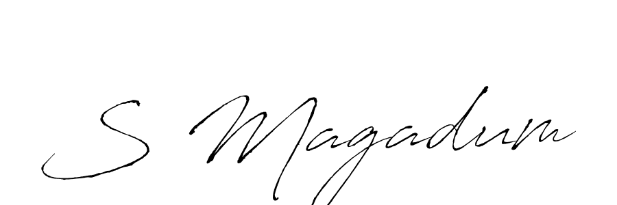 S Magadum stylish signature style. Best Handwritten Sign (Antro_Vectra) for my name. Handwritten Signature Collection Ideas for my name S Magadum. S Magadum signature style 6 images and pictures png