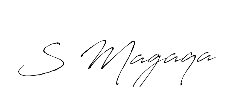 Create a beautiful signature design for name S Magaqa. With this signature (Antro_Vectra) fonts, you can make a handwritten signature for free. S Magaqa signature style 6 images and pictures png