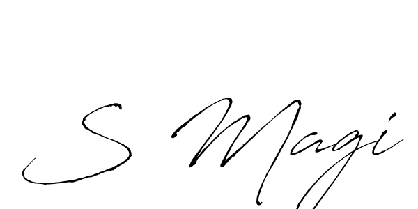 You should practise on your own different ways (Antro_Vectra) to write your name (S Magi) in signature. don't let someone else do it for you. S Magi signature style 6 images and pictures png