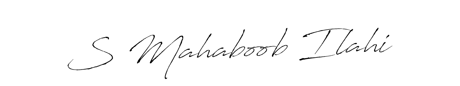 S Mahaboob Ilahi stylish signature style. Best Handwritten Sign (Antro_Vectra) for my name. Handwritten Signature Collection Ideas for my name S Mahaboob Ilahi. S Mahaboob Ilahi signature style 6 images and pictures png