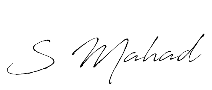 Use a signature maker to create a handwritten signature online. With this signature software, you can design (Antro_Vectra) your own signature for name S Mahad. S Mahad signature style 6 images and pictures png