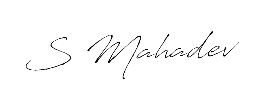 Create a beautiful signature design for name S Mahadev. With this signature (Antro_Vectra) fonts, you can make a handwritten signature for free. S Mahadev signature style 6 images and pictures png