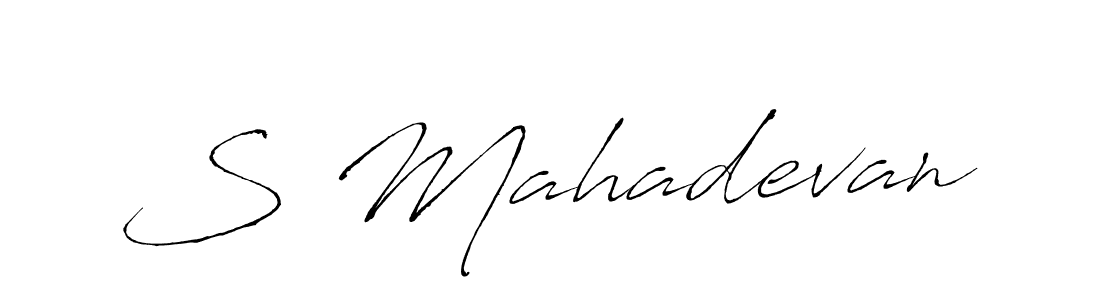 Create a beautiful signature design for name S Mahadevan. With this signature (Antro_Vectra) fonts, you can make a handwritten signature for free. S Mahadevan signature style 6 images and pictures png