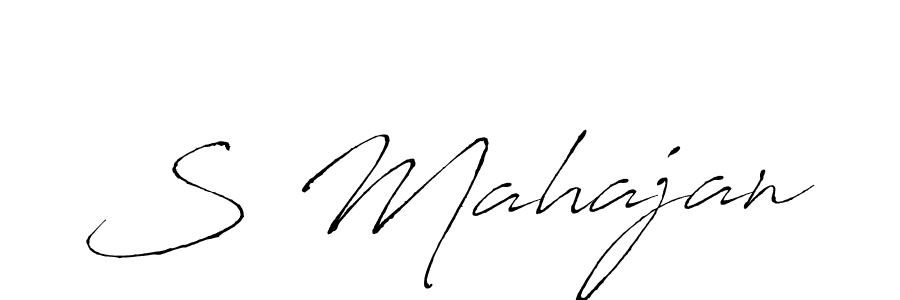 Use a signature maker to create a handwritten signature online. With this signature software, you can design (Antro_Vectra) your own signature for name S Mahajan. S Mahajan signature style 6 images and pictures png