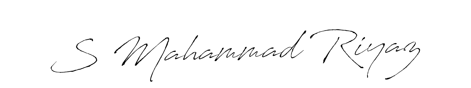 Make a beautiful signature design for name S Mahammad Riyaz. With this signature (Antro_Vectra) style, you can create a handwritten signature for free. S Mahammad Riyaz signature style 6 images and pictures png