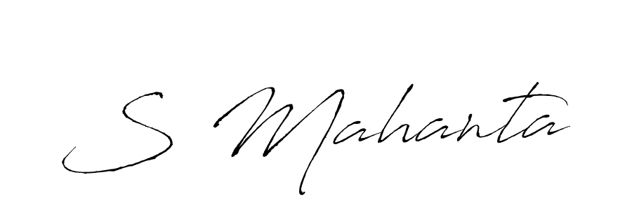 S Mahanta stylish signature style. Best Handwritten Sign (Antro_Vectra) for my name. Handwritten Signature Collection Ideas for my name S Mahanta. S Mahanta signature style 6 images and pictures png