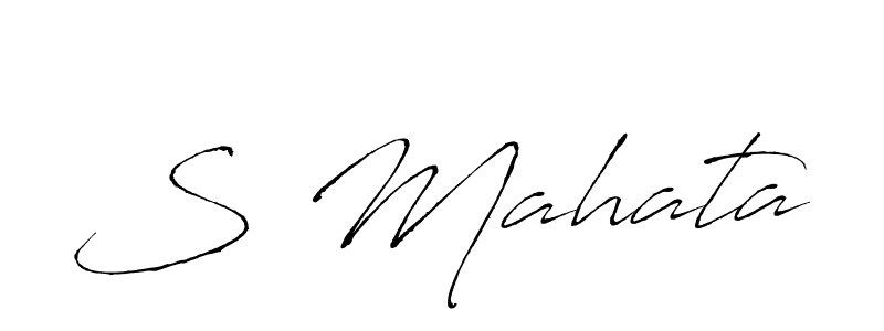 Create a beautiful signature design for name S Mahata. With this signature (Antro_Vectra) fonts, you can make a handwritten signature for free. S Mahata signature style 6 images and pictures png