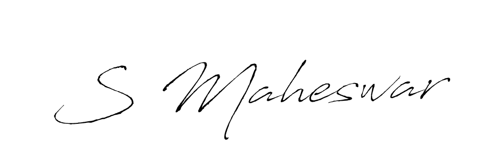 Design your own signature with our free online signature maker. With this signature software, you can create a handwritten (Antro_Vectra) signature for name S Maheswar. S Maheswar signature style 6 images and pictures png