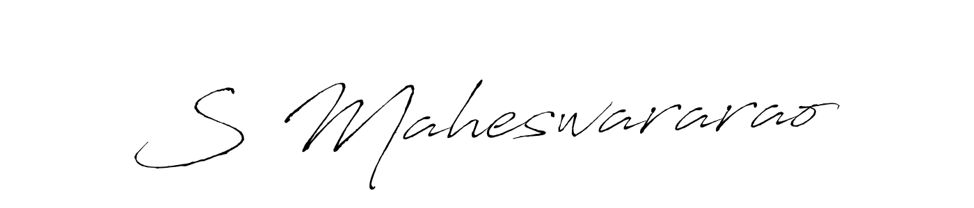 Make a beautiful signature design for name S Maheswararao. With this signature (Antro_Vectra) style, you can create a handwritten signature for free. S Maheswararao signature style 6 images and pictures png