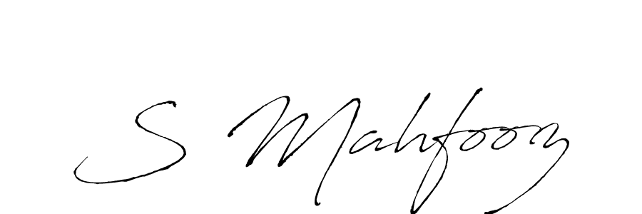 Create a beautiful signature design for name S Mahfooz. With this signature (Antro_Vectra) fonts, you can make a handwritten signature for free. S Mahfooz signature style 6 images and pictures png