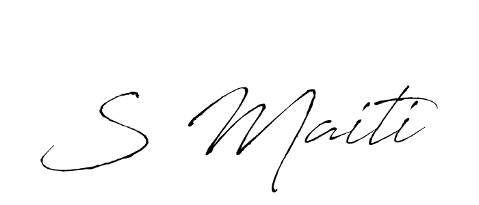 Similarly Antro_Vectra is the best handwritten signature design. Signature creator online .You can use it as an online autograph creator for name S Maiti. S Maiti signature style 6 images and pictures png