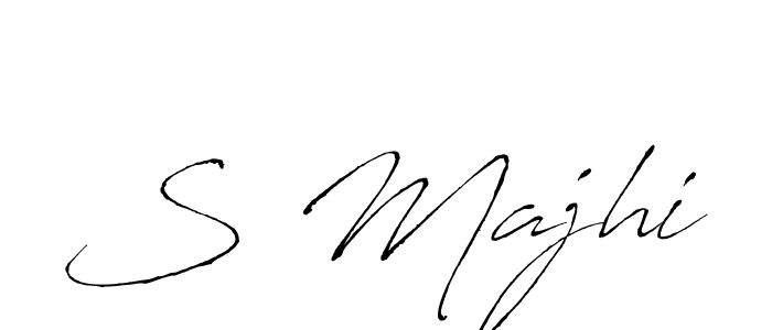 if you are searching for the best signature style for your name S Majhi. so please give up your signature search. here we have designed multiple signature styles  using Antro_Vectra. S Majhi signature style 6 images and pictures png