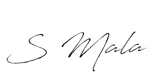 The best way (Antro_Vectra) to make a short signature is to pick only two or three words in your name. The name S Mala include a total of six letters. For converting this name. S Mala signature style 6 images and pictures png