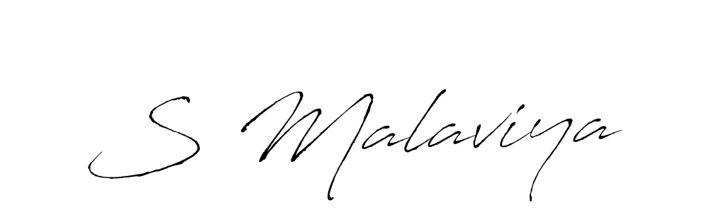 The best way (Antro_Vectra) to make a short signature is to pick only two or three words in your name. The name S Malaviya include a total of six letters. For converting this name. S Malaviya signature style 6 images and pictures png