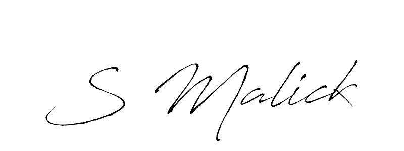 The best way (Antro_Vectra) to make a short signature is to pick only two or three words in your name. The name S Malick include a total of six letters. For converting this name. S Malick signature style 6 images and pictures png