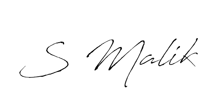 How to make S Malik signature? Antro_Vectra is a professional autograph style. Create handwritten signature for S Malik name. S Malik signature style 6 images and pictures png