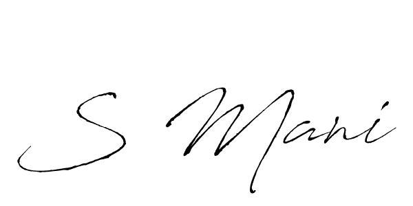 Also we have S Mani name is the best signature style. Create professional handwritten signature collection using Antro_Vectra autograph style. S Mani signature style 6 images and pictures png