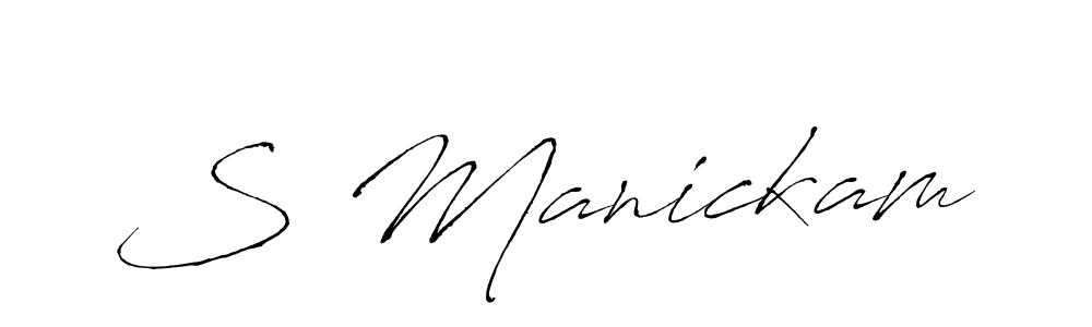 You should practise on your own different ways (Antro_Vectra) to write your name (S Manickam) in signature. don't let someone else do it for you. S Manickam signature style 6 images and pictures png