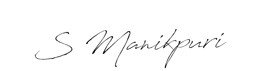 if you are searching for the best signature style for your name S Manikpuri. so please give up your signature search. here we have designed multiple signature styles  using Antro_Vectra. S Manikpuri signature style 6 images and pictures png