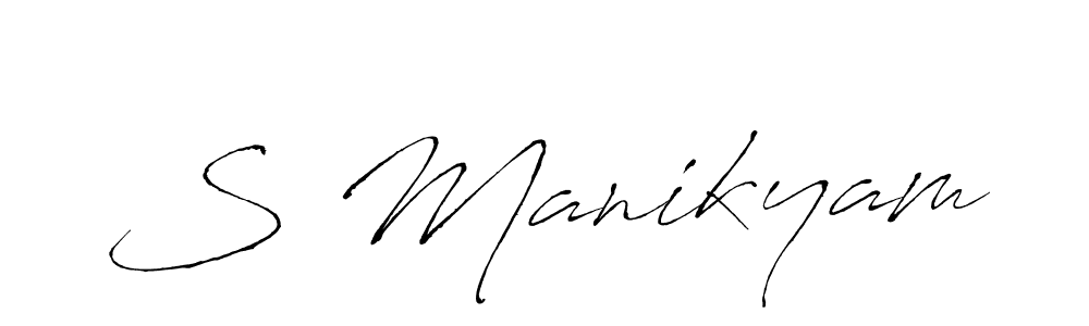 You should practise on your own different ways (Antro_Vectra) to write your name (S Manikyam) in signature. don't let someone else do it for you. S Manikyam signature style 6 images and pictures png
