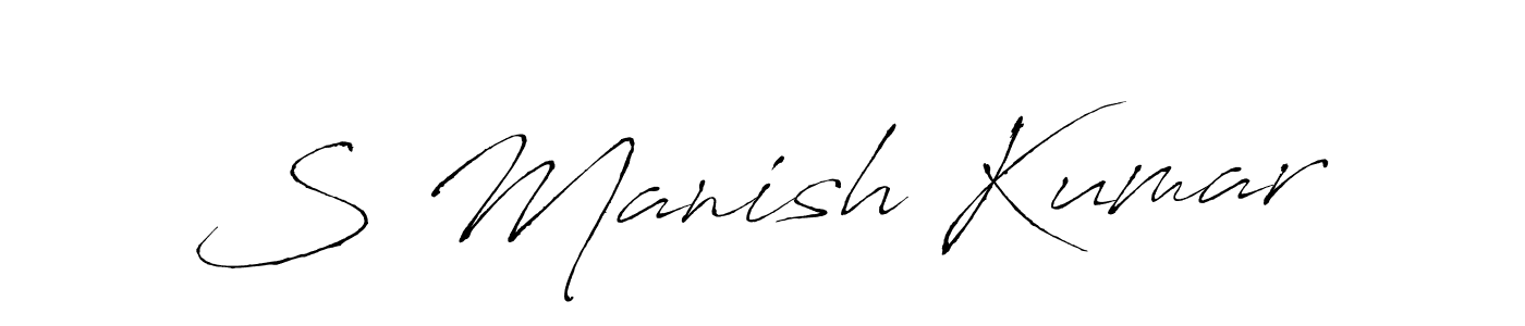 How to make S Manish Kumar signature? Antro_Vectra is a professional autograph style. Create handwritten signature for S Manish Kumar name. S Manish Kumar signature style 6 images and pictures png