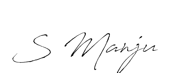 Similarly Antro_Vectra is the best handwritten signature design. Signature creator online .You can use it as an online autograph creator for name S Manju. S Manju signature style 6 images and pictures png