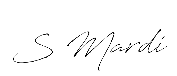 Create a beautiful signature design for name S Mardi. With this signature (Antro_Vectra) fonts, you can make a handwritten signature for free. S Mardi signature style 6 images and pictures png