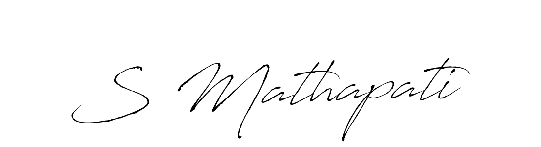 The best way (Antro_Vectra) to make a short signature is to pick only two or three words in your name. The name S Mathapati include a total of six letters. For converting this name. S Mathapati signature style 6 images and pictures png