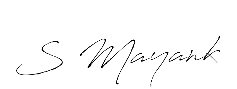 if you are searching for the best signature style for your name S Mayank. so please give up your signature search. here we have designed multiple signature styles  using Antro_Vectra. S Mayank signature style 6 images and pictures png