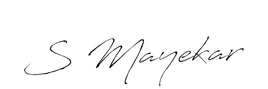 S Mayekar stylish signature style. Best Handwritten Sign (Antro_Vectra) for my name. Handwritten Signature Collection Ideas for my name S Mayekar. S Mayekar signature style 6 images and pictures png
