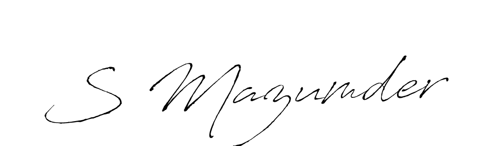 How to make S Mazumder name signature. Use Antro_Vectra style for creating short signs online. This is the latest handwritten sign. S Mazumder signature style 6 images and pictures png