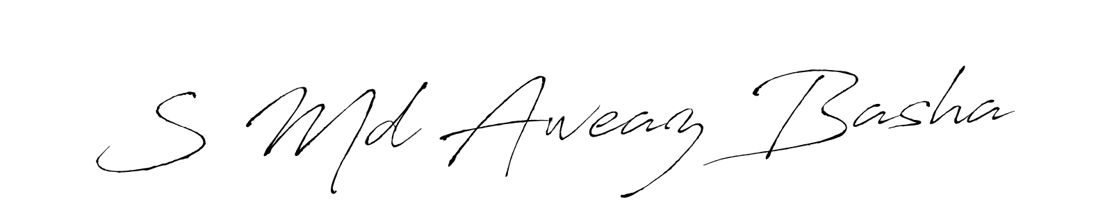 if you are searching for the best signature style for your name S Md Aweaz Basha. so please give up your signature search. here we have designed multiple signature styles  using Antro_Vectra. S Md Aweaz Basha signature style 6 images and pictures png