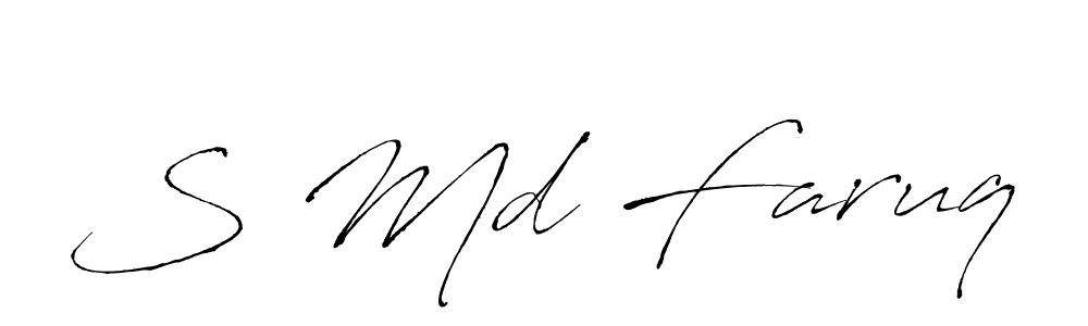 Use a signature maker to create a handwritten signature online. With this signature software, you can design (Antro_Vectra) your own signature for name S Md Faruq. S Md Faruq signature style 6 images and pictures png