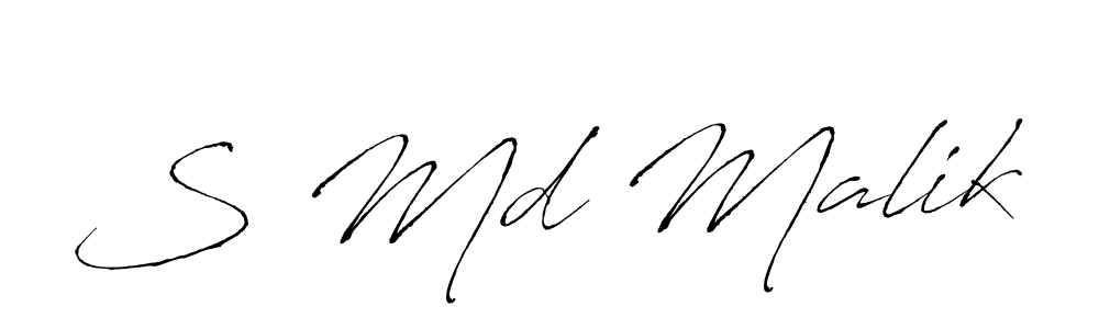 You should practise on your own different ways (Antro_Vectra) to write your name (S Md Malik) in signature. don't let someone else do it for you. S Md Malik signature style 6 images and pictures png