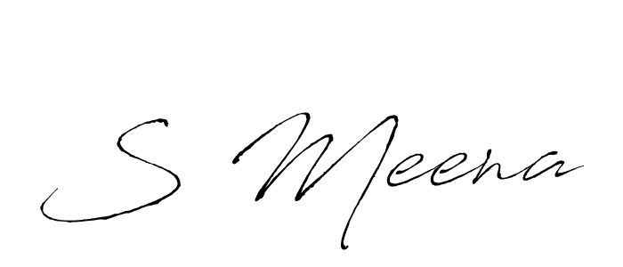 Antro_Vectra is a professional signature style that is perfect for those who want to add a touch of class to their signature. It is also a great choice for those who want to make their signature more unique. Get S Meena name to fancy signature for free. S Meena signature style 6 images and pictures png