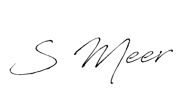 Create a beautiful signature design for name S Meer. With this signature (Antro_Vectra) fonts, you can make a handwritten signature for free. S Meer signature style 6 images and pictures png