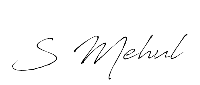 Create a beautiful signature design for name S Mehul. With this signature (Antro_Vectra) fonts, you can make a handwritten signature for free. S Mehul signature style 6 images and pictures png