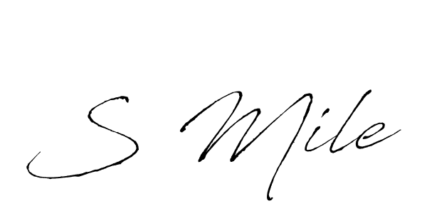 Once you've used our free online signature maker to create your best signature Antro_Vectra style, it's time to enjoy all of the benefits that S Mile name signing documents. S Mile signature style 6 images and pictures png