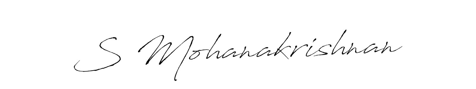 Use a signature maker to create a handwritten signature online. With this signature software, you can design (Antro_Vectra) your own signature for name S Mohanakrishnan. S Mohanakrishnan signature style 6 images and pictures png