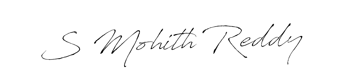 How to make S Mohith Reddy name signature. Use Antro_Vectra style for creating short signs online. This is the latest handwritten sign. S Mohith Reddy signature style 6 images and pictures png