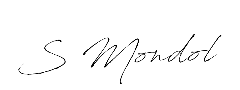 Design your own signature with our free online signature maker. With this signature software, you can create a handwritten (Antro_Vectra) signature for name S Mondol. S Mondol signature style 6 images and pictures png