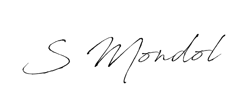 Design your own signature with our free online signature maker. With this signature software, you can create a handwritten (Antro_Vectra) signature for name S Mondol. S Mondol signature style 6 images and pictures png